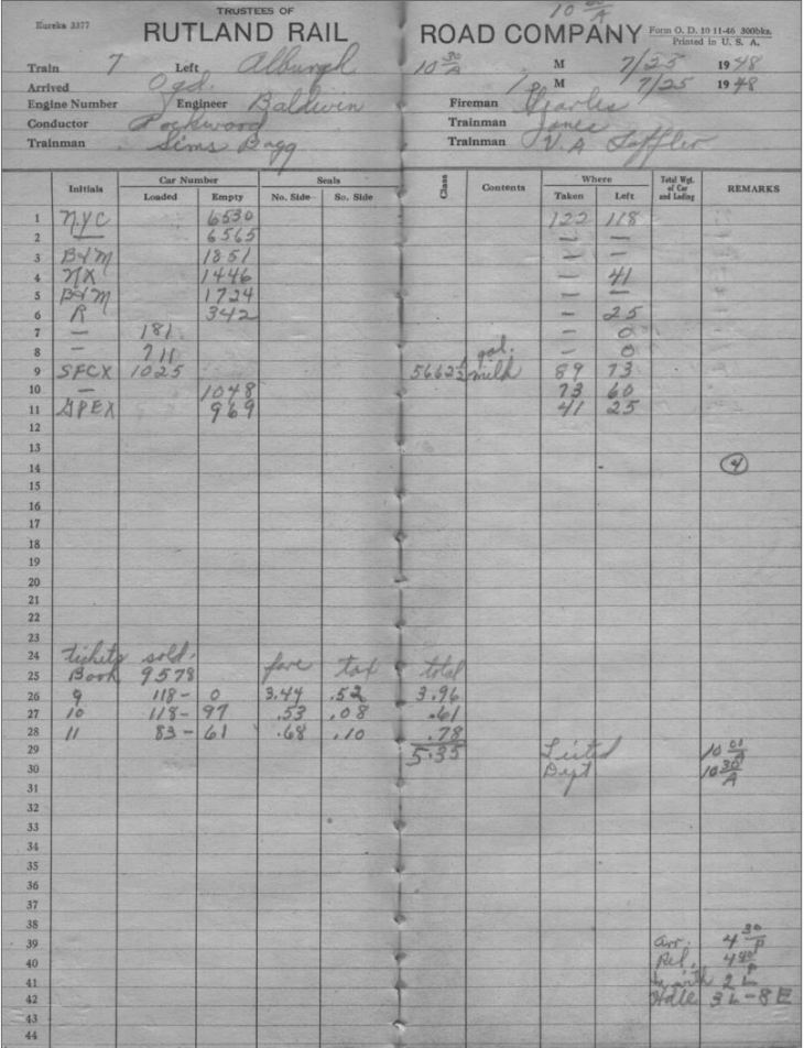 O&amp;LC Train 7 7-25-1948