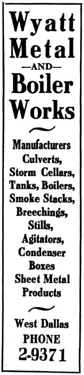 Wyatt Dallas ad 1928